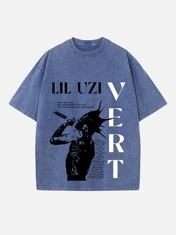 Lil Uzi Vert Print Round Neck T-shirt