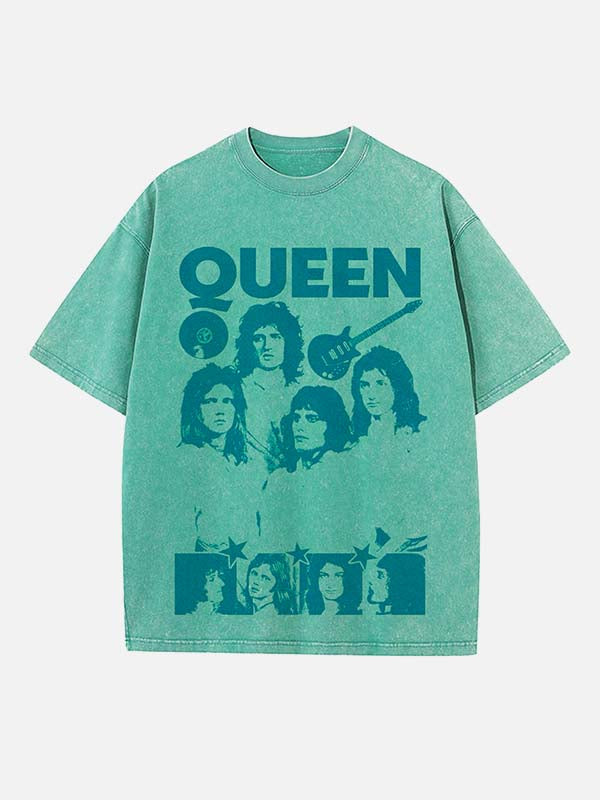 Queen Print Round Neck T-shirt