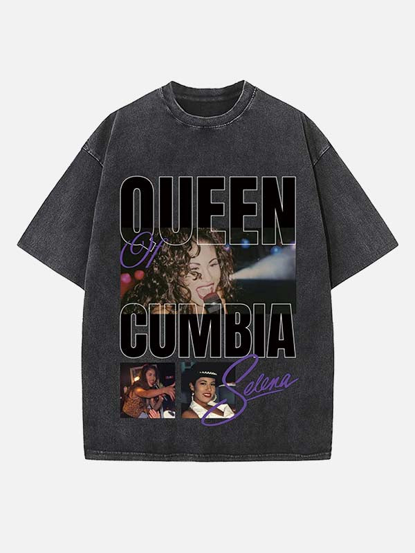 Selena Quintanilla Print Round Neck T-shirt