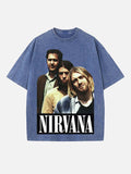 NIRVANA Print Round Neck T-shirt