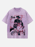 Nas Print Round Neck T-shirt