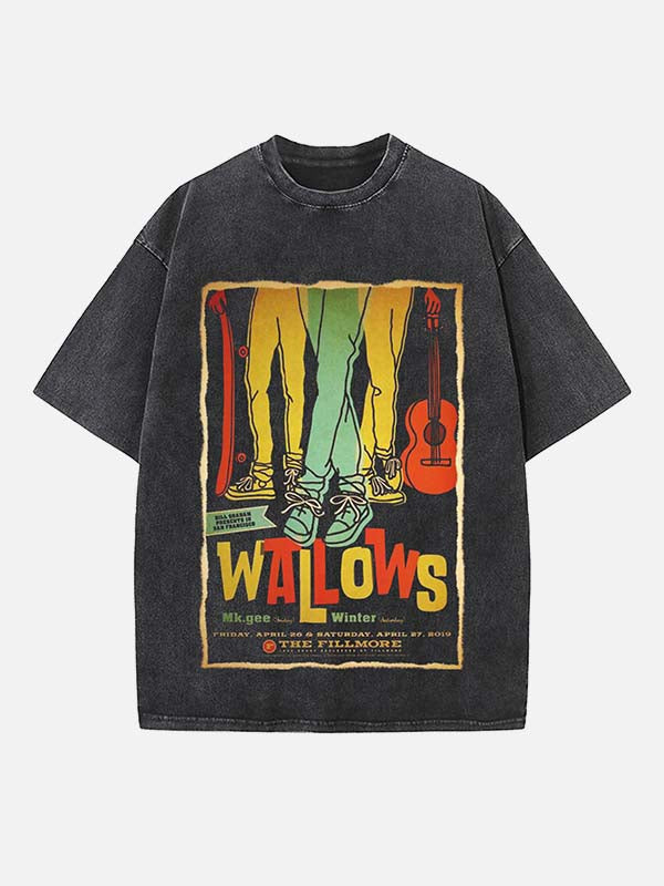 Wallows Print Round Neck T-shirt