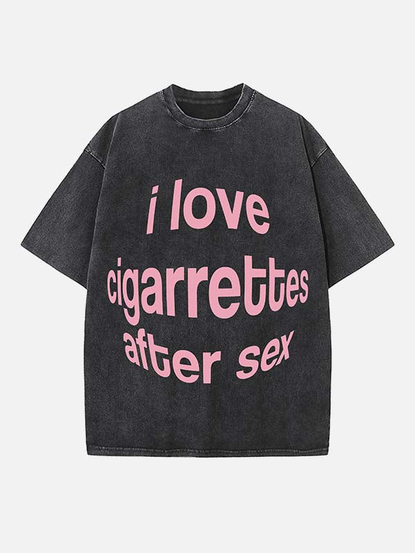 Cigarettes After Sex Print Round Neck T-shirt