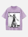 Miley Cyrus Print Round Neck T-shirt