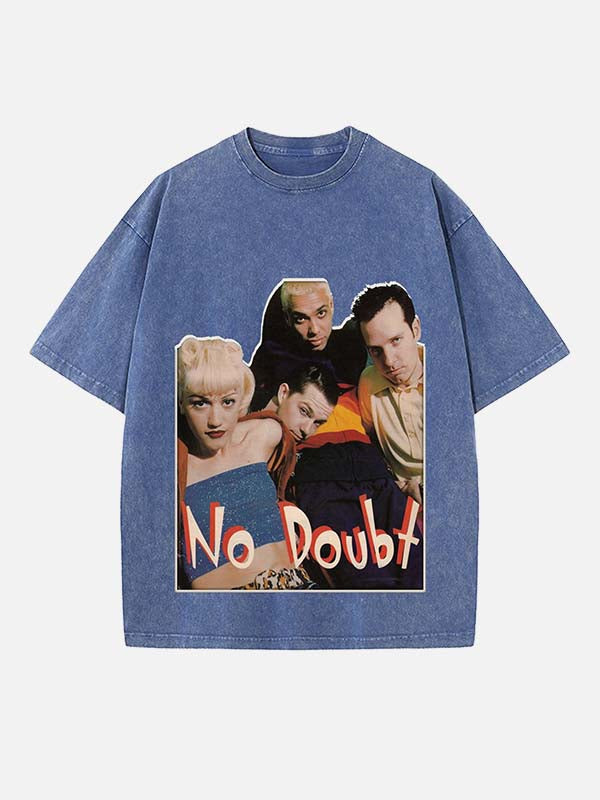 Gwen Stefani No Doubt Print Round Neck T-shirt