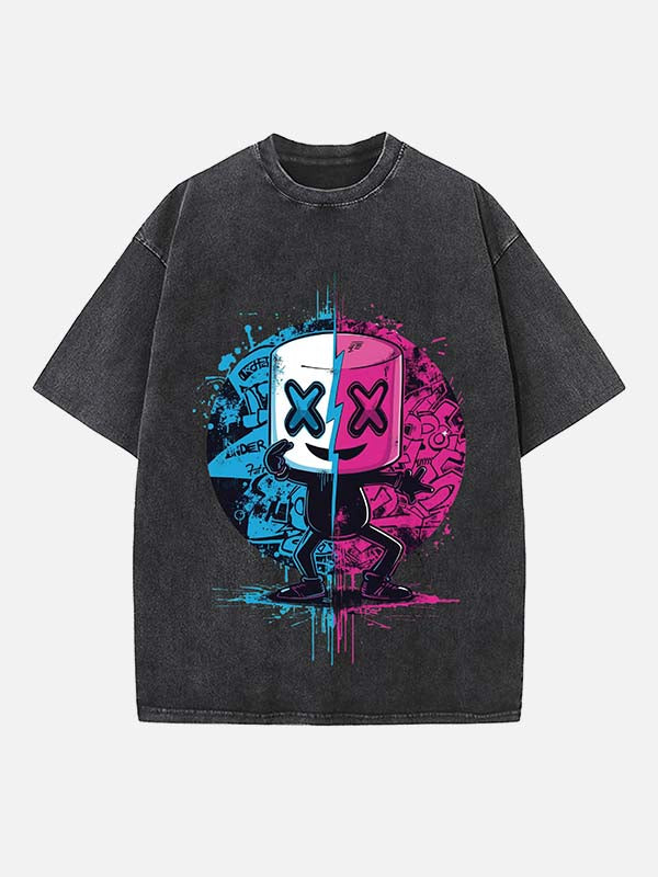 Marshmello Print Round Neck T-shirt