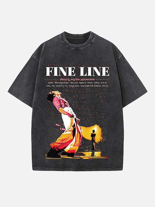 Harry Styles Print Round Neck T-shirt