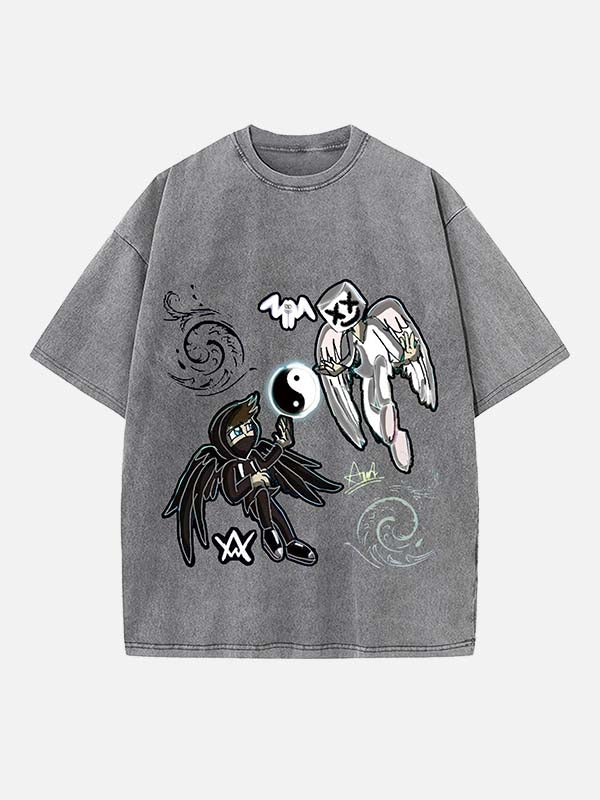 Marshmello Print Round Neck T-shirt