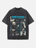 Megan Thee Stallion Print Round Neck T-shirt