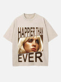 Billie Eilish Print Round Neck T-shirt