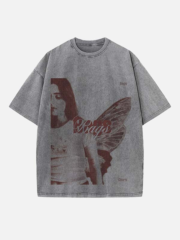 Clairo Print Round Neck T-shirt