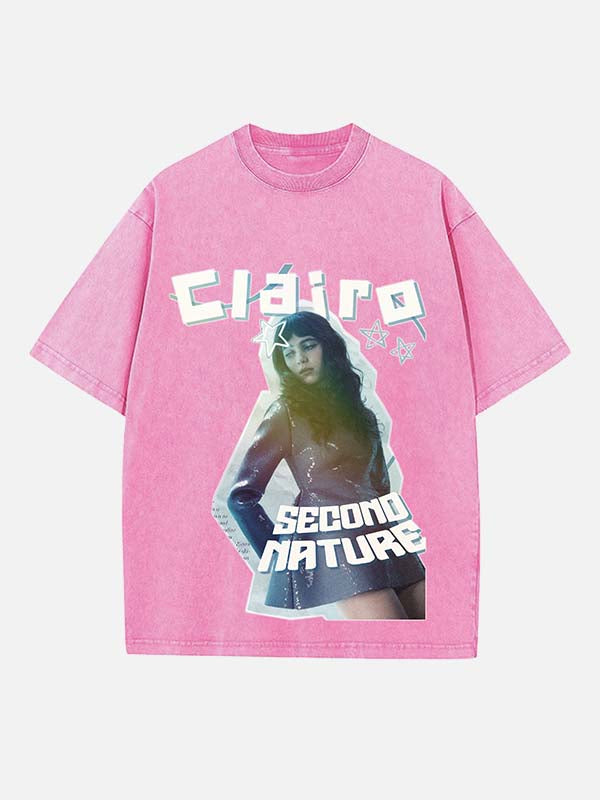 Clairo Print Round Neck T-shirt