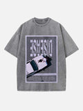 Lady Gaga Print Round Neck T-shirt