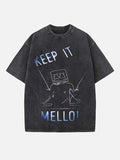 Marshmello Print Round Neck T-shirt