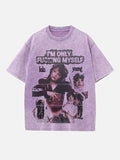 Lola Young Print Round Neck T-shirt
