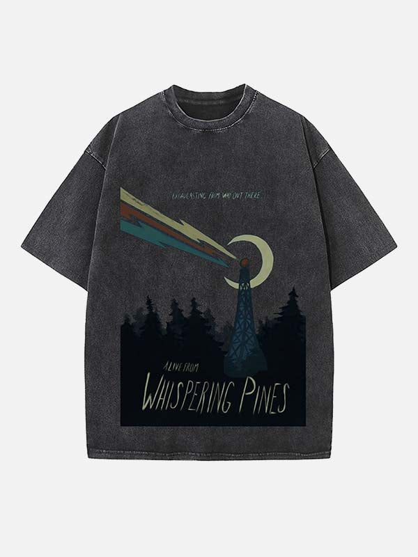 Lord Huron Print Round Neck T-shirt