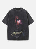 Michael Jackson Print Round Neck T-shirt