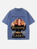 Mariah Carey Print Round Neck T-shirt
