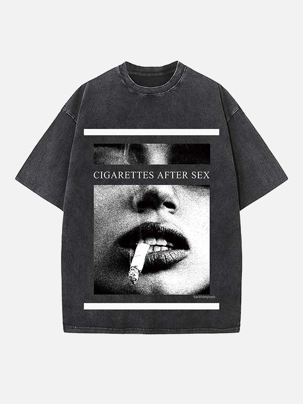 Cigarettes After Sex Print Round Neck T-shirt