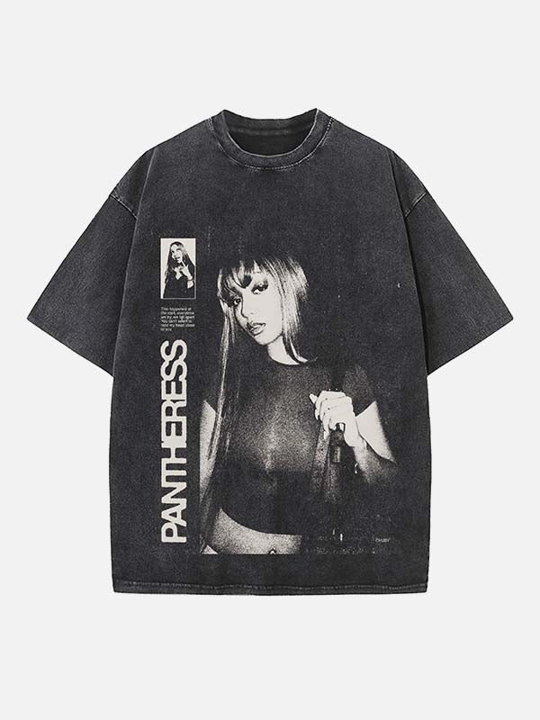 PinkPantheress Print Round Neck T-shirt