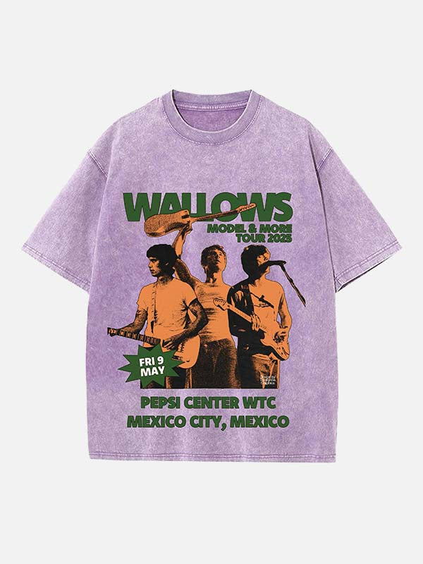 Wallows Print Round Neck T-shirt