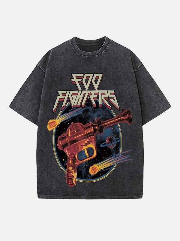 Foo Fighters Print Round Neck T-shirt