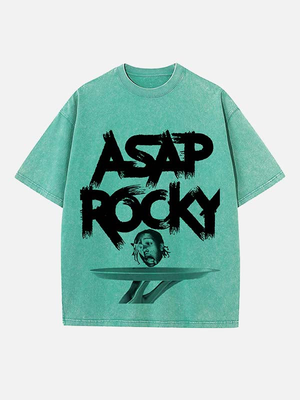 A$AP Rocky Print Round Neck T-shirt